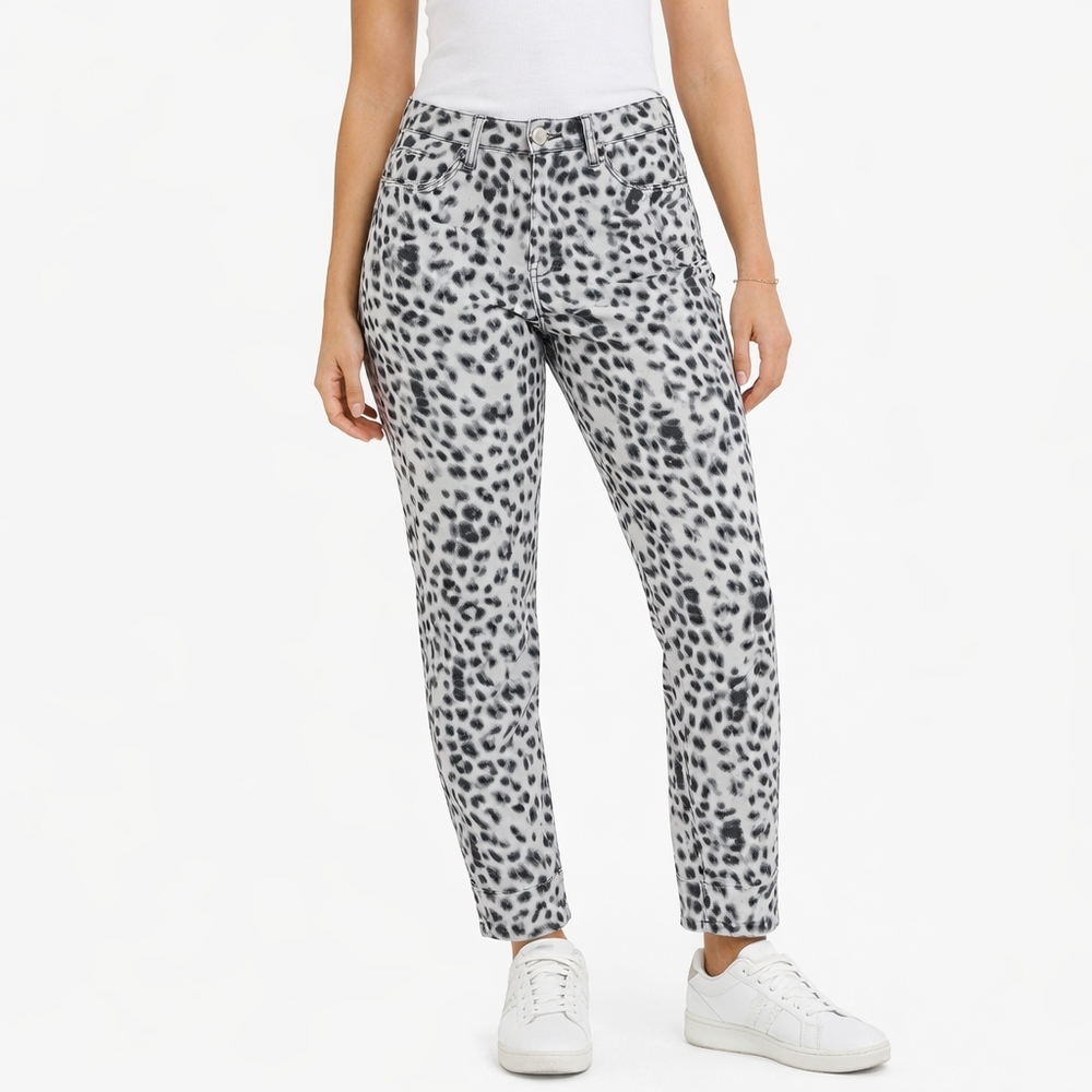 Leopard Print ($130) High Rise Straight Jeans Kensie The Ella